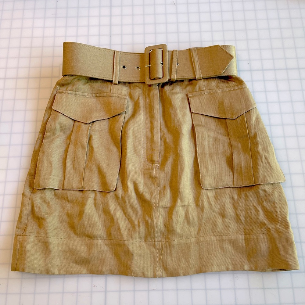 Shona Joy Belted Utility Style Skirt with Pockets